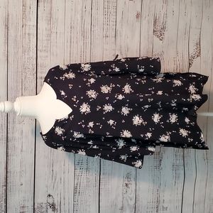 LANE BRYANT FLORAL V-NECK BLOUSE SIZE 24